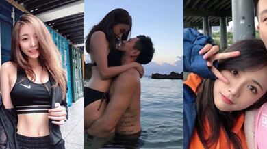 台湾某知名艺人明星情侣酒店开房私拍性爱视频被黑客入侵电脑爆出,男的趴在翘臀上抽插的速度真快